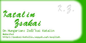 katalin zsakai business card